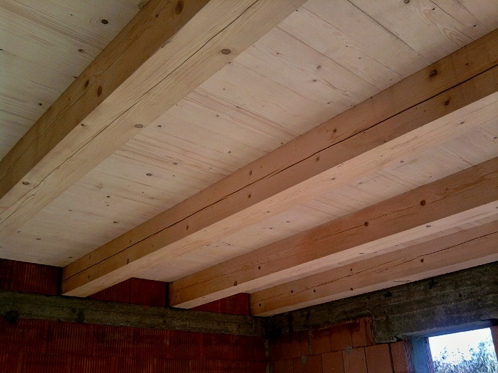 Palubkový záklop, dřevěný strop